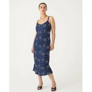 J.Crew Gwyneth V-neck cupro-blend slip dress in tiny blooms print 4